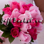 Букет невесты Королевский из розовых роз разных оттенков